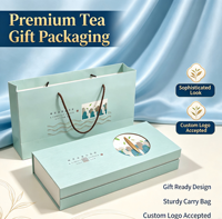 Caja de Regalo Rígida para Té con Bolsa de Papel a Juego, Logotipo Personalizado, Empaque de Lujo para Té, Caja Rígida para Regalo de Té