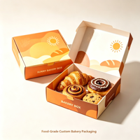 Boîte d'emballage pliable pour croissants, en papier personnalisé, pour pâtisserie