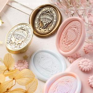 Sceaux de cire à cacheter Suidis, 3 cm, ronds en cuivre, décoratifs pour enveloppes - Product Image 5