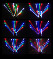 Mini projecteur de scène à tête mobile 4 bras DMX, contrôle sonore, IP65, LED RGBW, laser, stroboscope, faisceau rouge/vert pour discothèques, DJ, fêtes et bars