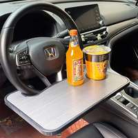 Accessoires d'intérieur de voiture bureau d'ordinateur portable volant de voiture table plateau à manger double face environnement HDPE volant bureau