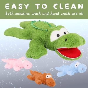 <span class=keywords><strong>Cocodrilo</strong></span> verde de peluche suave de alta calidad, lindo <span class=keywords><strong>cocodrilo</strong></span> de peluche de mamá con 3 animales de peluche de <span class=keywords><strong>cocodrilo</strong></span> bebé para niños - Product Image 4
