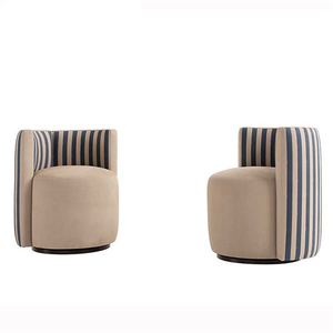 Furnistyle Chaise de luxe sur mesure <span class=keywords><strong>sans</strong></span> jambe <span class=keywords><strong>Fauteuil</strong></span> rembourré de forme ronde en tissu pour salon chambre appartement - Product Image 3