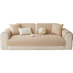 Sofa <b>Cushion</b> Waterproof <b>Rectangular</b> Modular Sofa Cover All Season Solid Color Seat Pad Machine Washable - Product Image 5