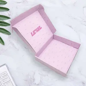 Packaging Pink Corrugated Paper Shipping Boxes Custom Printed Packaging Mailer Box Customized Packaging And Logo Printing