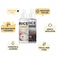 Sérum pour le visage à l'acide hyaluronique de riz OEM, essence anti-âge, végétalien, améliore la peau sèche, sérums correcteurs de taches brunes
