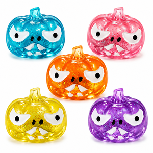 Juguete antiestrés creativo de descompresión con purpurina, de TPR, con forma de animales de caramelo de malta y calabaza de Halloween, novedoso y blando, para el mercado internacional. - Product Image 1