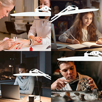 Lampe de Bureau LED à Pince pour Ongles 2028, Protectrice des Yeux, 38W 3500 Lumens, pour Salon, Maison, Étude, Bureau et Établi – Fournitures de Manucure pour Techniciennes des Ongles