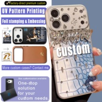 Étui de téléphone personnalisé en cuir de crocodile synthétique de luxe antichoc pour iPhone