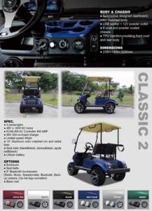 HDK EV Utility Vehicle batteria al litio Buggy Scooter vintage 2 posti UTV 6.3kw motore elettrico Golf Cart 48V - Product Image 4