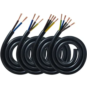 Kabel kawat tembaga padat, kabel listrik Rvv 0.5mm 0.75mm 1.5mm 2.5mm untuk kabel rumah