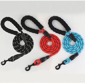 Highly Reflective Rope Leashes Soft Handle Rotating Metal Clip Waste Bag Dispenser Dogs Training Essential for Walks Hikes <b>Gift</b> - Product Image 4