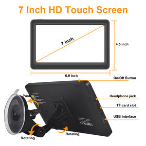 Dernières cartes 7 pouces écran tactile capacitif 8GB BT voiture stéréo <span class=keywords><strong>satellite</strong></span> Auto camion GPS navigateurs pour voitures avec Mpas gratuit - Product Image 6