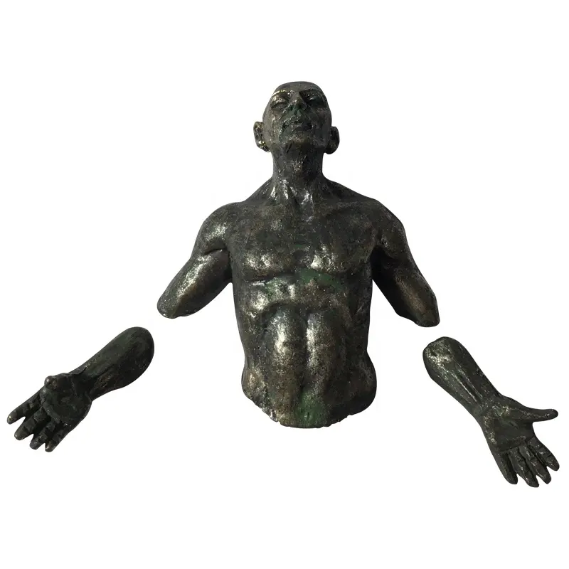 Figura rota de resina, artesanía de imitación de cobre, adornos para sala de estar, decoración del hogar, busto, artesanías populares