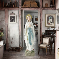 Statue de la Vierge Marie, Mère de Dieu, en résine, faite à la main, peinte à la main, 11 pouces, collection religieuse, cadeau, décoration de la maison