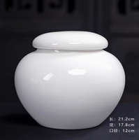 Urne pour animaux de compagnie urne en céramique blanche unie urne funéraire terre urne funéraire chat et chien urne élégante urne défunte