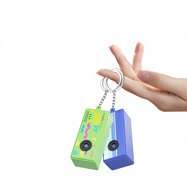 Kids Mini Digital Keychain Thumb Camera with 1080P 200mah Rechargeable Battery 0.96 Inch IPS Screen Toys Camera