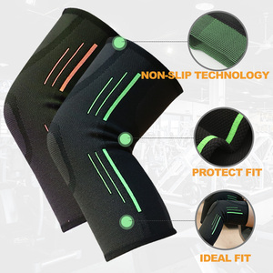 Genouillère de compression professionnelle en nylon avec stabilisateurs latéraux et protections - Product Image 4