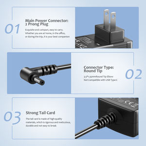 Adaptador de Corriente Universal de 12 W, 12 V, 1 A, Material ABS, Cargador de Pared USB de Carga Rápida para Portátil, Enchufe Europeo - Product Image 4