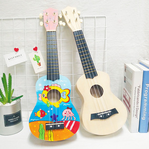 Ukelele de Madera sin Acabado para Niños, Juguete Musical Educativo, Mini Guitarra de Juguete, Instrumento Musical Infantil - Product Image 5