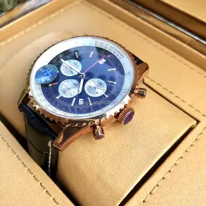 男装新款手表3atm防水不锈钢计时手表石英机芯男装时尚Relogio自动日期手表