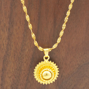 Collana e Orecchini Etiopi: Set di Gioielli Africani Placcati Oro da Festa, Accessori Eritrei per Ragazza - Product Image 3