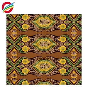 Prix d'Usine 100 % Polyester Tissé Uni Grand Tissu Africain Wax Super Véritable Imprimé - Product Image 6