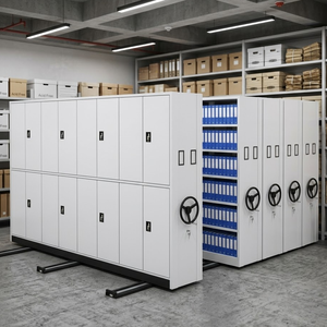 Stacking <strong>Racks</strong> &amp; Shelves Movable Steel Shelving with Sliding Track Heavy Duty <strong>Rolling</strong> Storage <strong>Rack</strong> Warehouse Use - Product Image 1