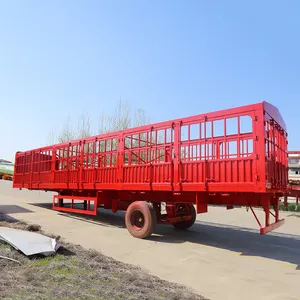 Widely Used Utility Bulk Best Design High Side 3 Axles Stake Fence Truck Trailer