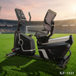 Bicicleta estática magnética reclinable con respaldo de apoyo, entrenador de ciclismo cardiovascular para interiores, máquina de fitness para gimnasios comerciales - Product Image 4