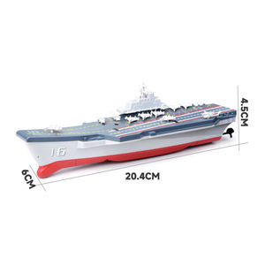 Bateau télécommandé RC haute vitesse 2,4 GHz 4 canaux, rotation à 360 degrés, modèle de navire militaire radiocommandé, porte-avions télécommandé pour enfants - Product Image 3