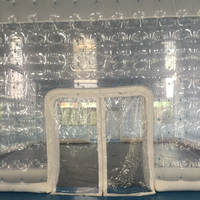 Dôme gonflable transparent en bâche PVC imperméable pour soirées multi-personnes et loisirs nocturnes