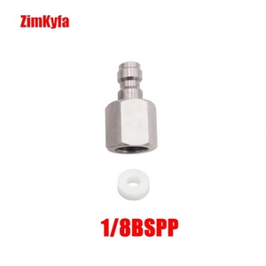 Raccord rapide CO2 8 mm en acier inoxydable argenté léger pour tuyau de charge d'air, coupleur de déconnexion, accessoires et pièces pour outils pneumatiques - Product Image 1