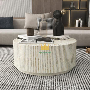 Tabouret en nacre, style moderne, multifonctionnel, mobilier d'intérieur, décoration intérieure, mosaïque laquée, nouveau design vietnamien, couleur noire - Product Image 6
