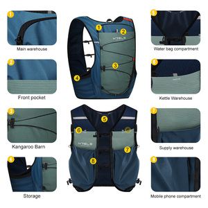 Mochila Deportiva Multifuncional WRELS <span class=keywords><strong>para</strong></span> Correr, Mochila Ligera y Transpirable <span class=keywords><strong>para</strong></span> Maratón con Sistema <span class=keywords><strong>de</strong></span> <span class=keywords><strong>Hidratación</strong></span> - Product Image 2