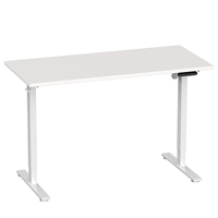 Bureau debout électrique moderne blanc mat, réglable en hauteur, avec plateau givré, poste de travail ergonomique pour bureau à domicile, 70 kg