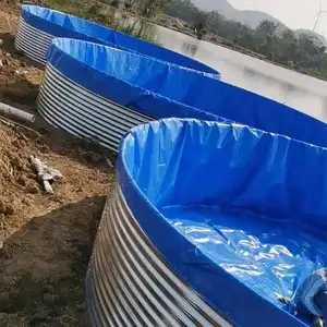 水産養殖用シリンダー型亜鉛メッキシート水槽