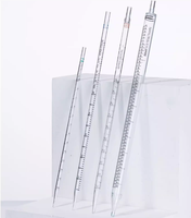 Consommables de laboratoire, pipettes sérologiques stériles jetables en polystyrène GPPS 1 ml, 2 ml, 5 ml, 10 ml, 15 ml, 25 ml, 50 ml