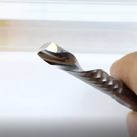 Fraise spirale à une dent en carbure monobloc à queue de 3,175 mm, droite, à coupe ascendante, pour découpe d'aluminium sur CNC