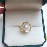 Bague nid d'oiseau SHDIYAYUN en vente flash, plaquée or 18 carats, avec perle d'eau douce naturelle pour femmes