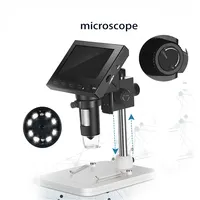 4.3 inç 1080P HD usb ekran dijital elektron mikroskobu manuel odak 8LED ışık plastik standı 1000x elektron mikroskobu