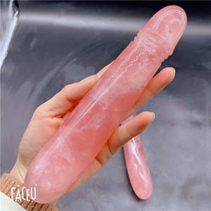 Massaggio genitale a forma speciale di cristallo di quarzo rosa naturale - Product Image 5