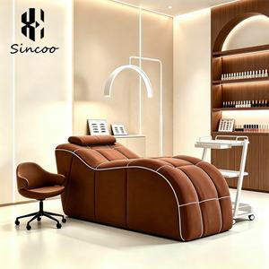 Nueva Cama de Extensión de Pestañas Suave y Compresible para Salón de Belleza, Cama de Spa Curva con Tela Exclusiva - Product Image 1