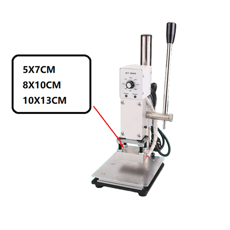 Mini Manual Hot Foil Embossing Press Logo Branding Stamp Machine for Leather Paper Card CE Heavy Duty · image 4