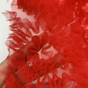 Nuovo Design Tessuto in <span class=keywords><strong>Tulle</strong></span> Morbido 100% <span class=keywords><strong>Nylon</strong></span> con Ricamo 3D, Traspirante per Abiti da Sposa, Feste e Decorazioni - Product Image 4