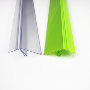 Supermarkt & magazijn levering transparante PVC <span class=keywords><strong>plastic</strong></span> prijskaartjesstrip, randstrip voor schapkaartjes - Product Image 4