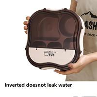 Boîte à bento étanche en acier inoxydable 316 pour étudiants et employés de bureau, plateau de préparation de repas divisé