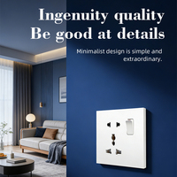Prise murale 5 broches USB Type-C avec lumière, 1, 2, 3 ou 4 modules, personnalisation du logo, OEM ODM, interrupteur électrique pour bâtiment commercial et villa, vente en gros
