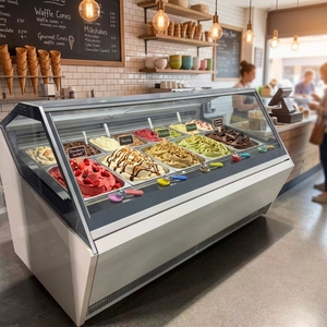 Vitrine Réfrigérée Commerciale de Haute Qualité pour Crèmes Glacées et Gelatos – Idéale pour Restaurants, Buffets et Hôtels - Product Image 1