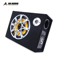 S-WA10 Subwoofer Mobil 10 Inch Bertenaga 12V Kotak Speaker Bass Berat dengan Amplifier Terintegrasi dan Tweeter Modifikasi Audio Mobil
